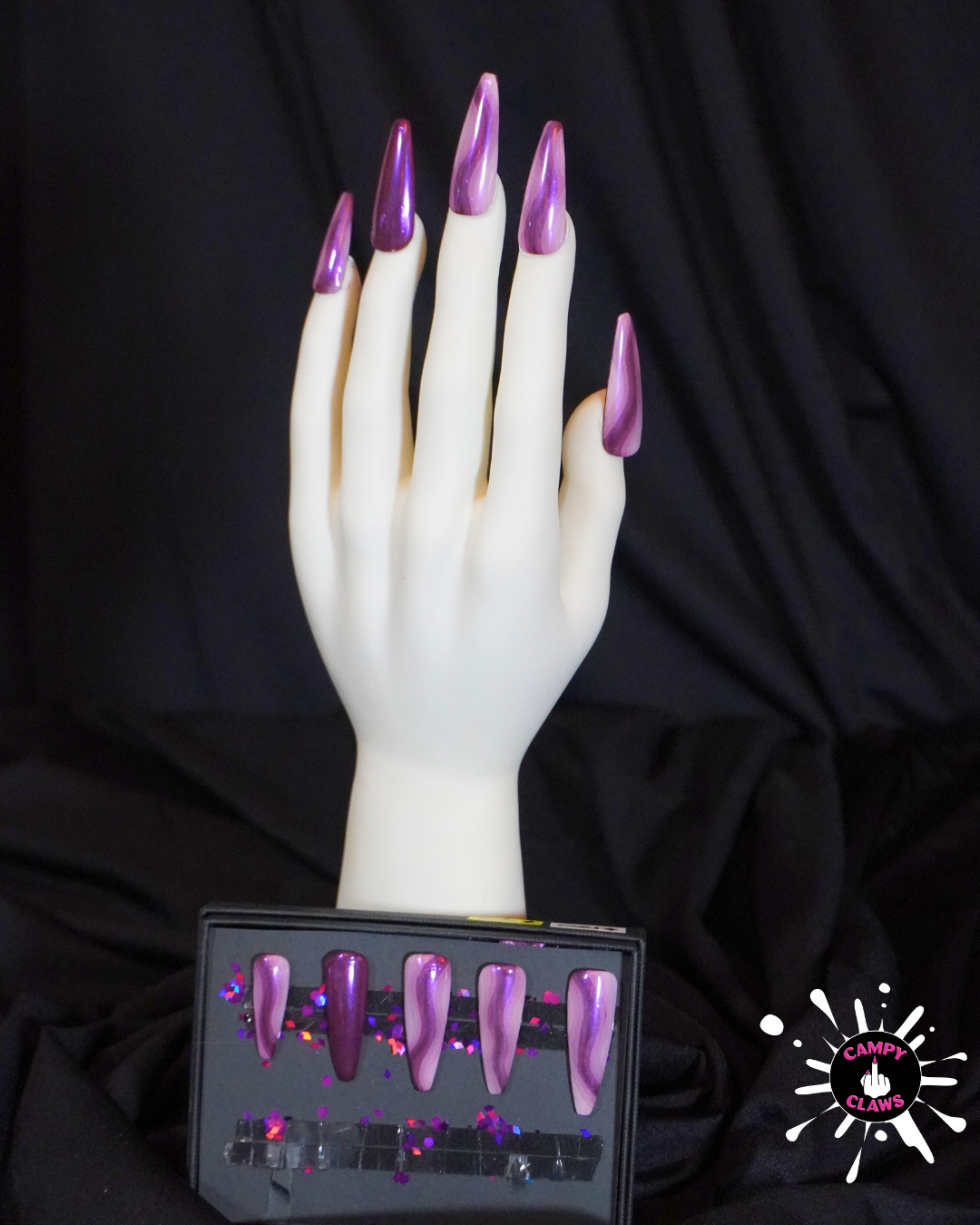 Groovy Purple Coffins (1.5 inch)